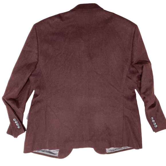 unisex blazer jacket Jos A. Bank 44S M brown wool/ silk classic academia hipster - Picture 3 of 13